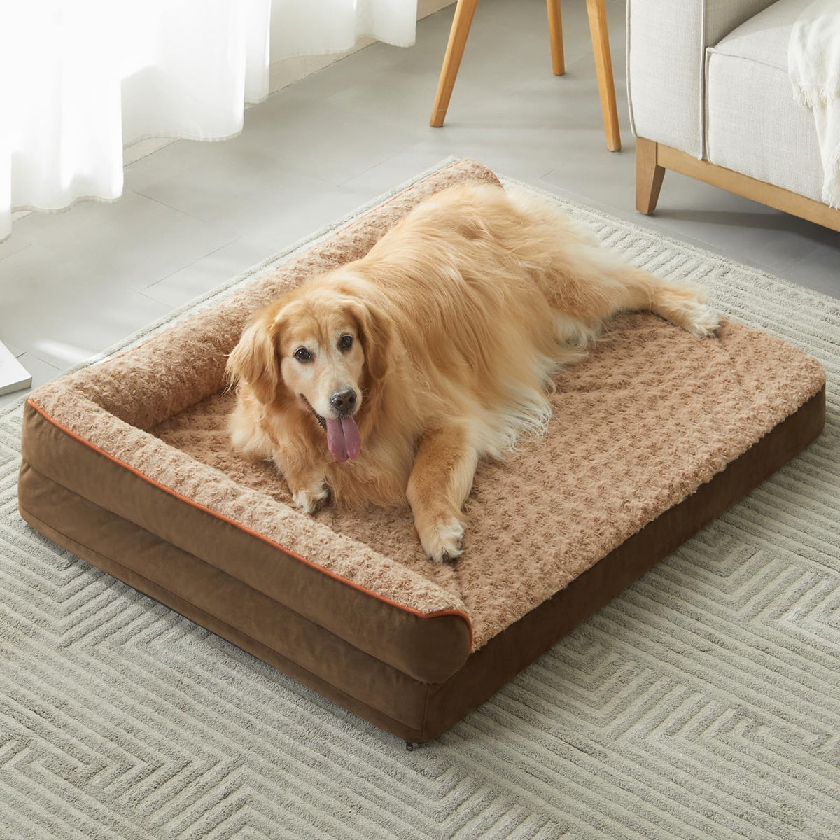 Panier orthopedique BFPETHOME pour chien grand avec coussin doux