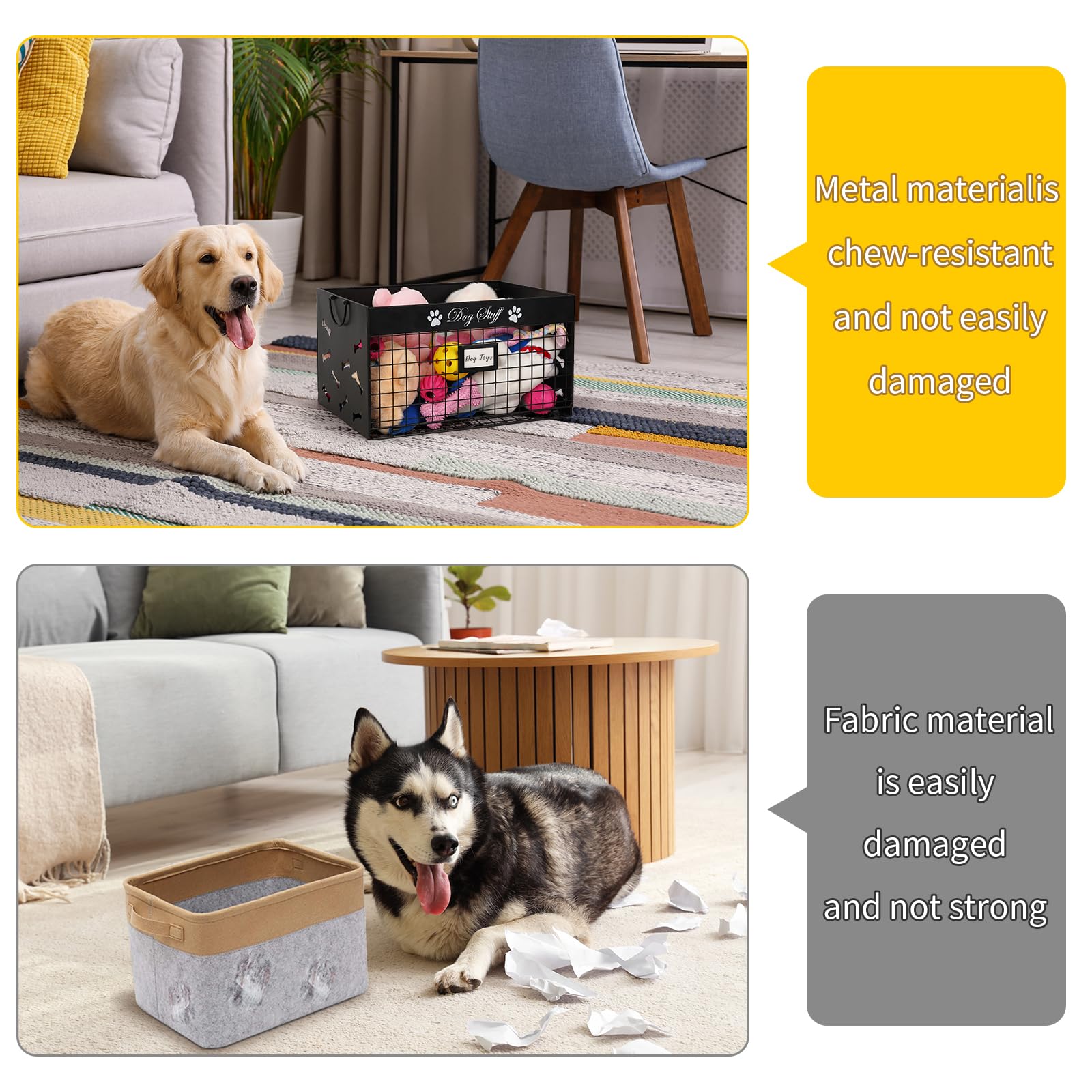 Stockage polyvalent Bfttlity pour jouets, couvertures et vêtements d'animaux.