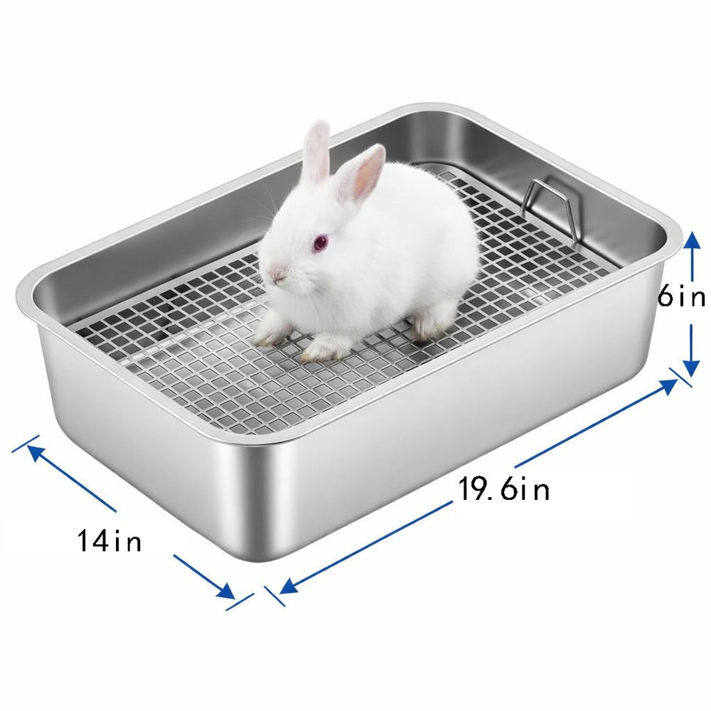 BHPSMWZ litière pour lapin avec rebord haut, contient mieux les débris.