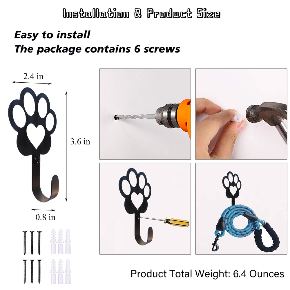 Biagift emballage comprenant six crochets et vis pour montage