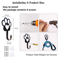 Biagift emballage comprenant six crochets et vis pour montage