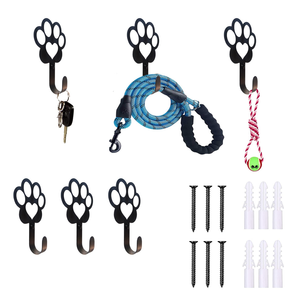Biagift porte-patte chien monté sur mur pour organiser les laisses et clés