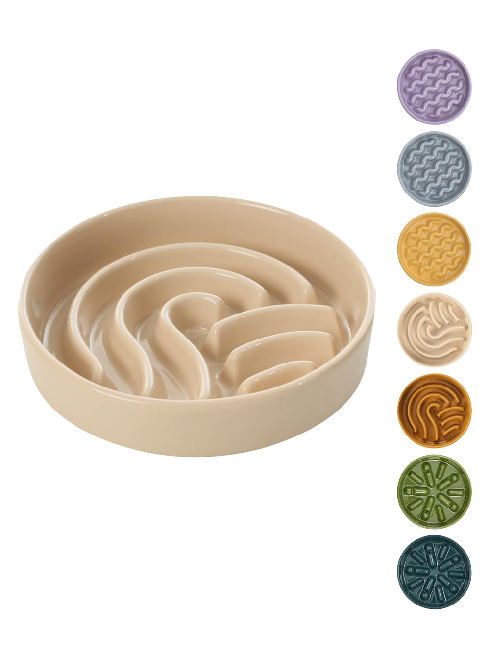 BICOPET bol ceramique labyrinthe-repas: rythme alimentaire plus lent, expérience interactive pour chien.