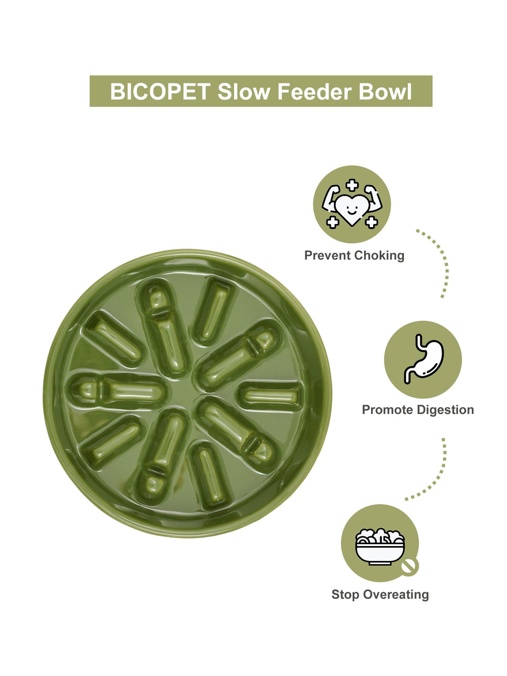 BICOPET support bambou haut stable: stabilité pendant le repas.