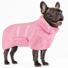 Bienbee peignoir chien séchage rapide en rose pour après bain