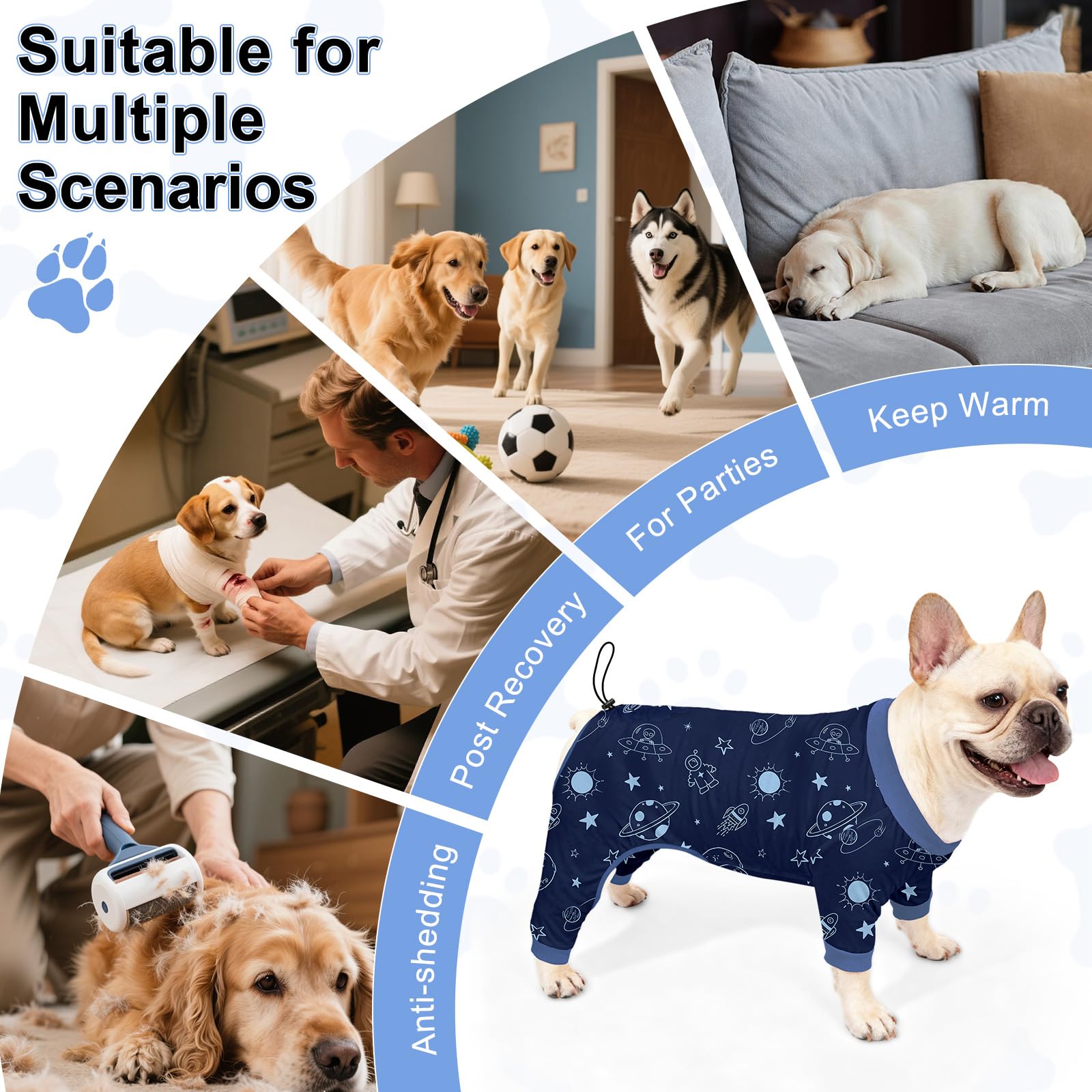 Bienbee pyjama chien lavable en machine, nettoyage rapide et pratique.