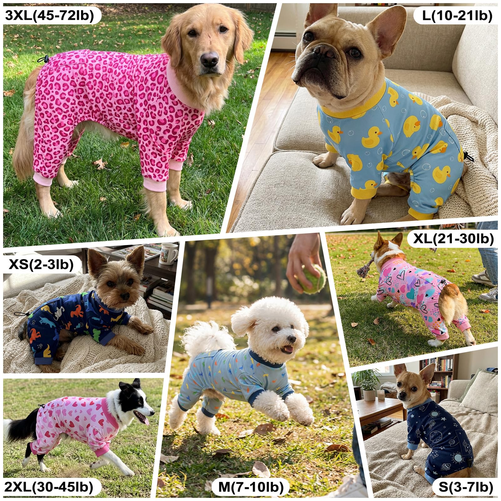 Bienbee pyjamas chien lavable en machine pour entretien rapide