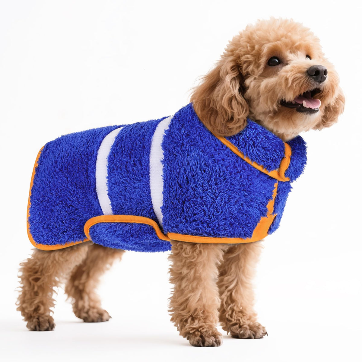 Bienbee robe-chien après bain, sèche rapidement grâce à l’absorption élevée.