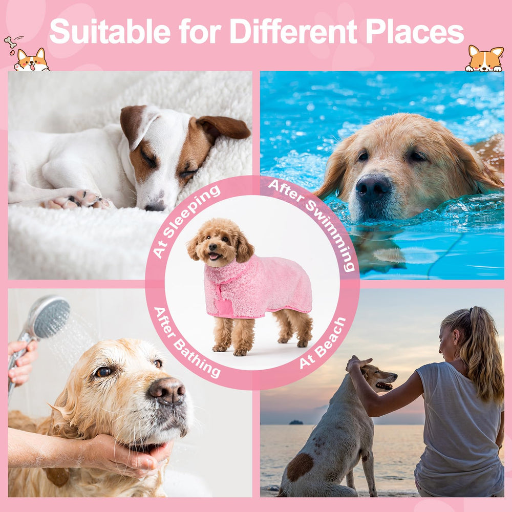 Bienbee robe-sechage-chien rose confort hivernal chaleur légère