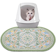 Bienbee tapis litière chat antidérapant pour sols propres et sans déversements.