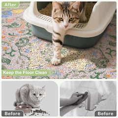 Bienbee tapis litiere chat grand 33x22 anti-glisse pour base stable.