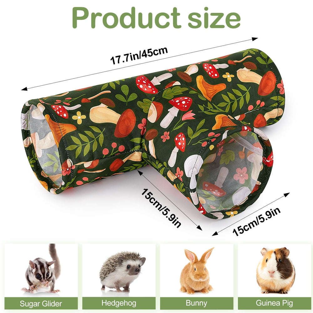 Tunnel champignon design Bienbee, pratique et amusant pour petits animaux.