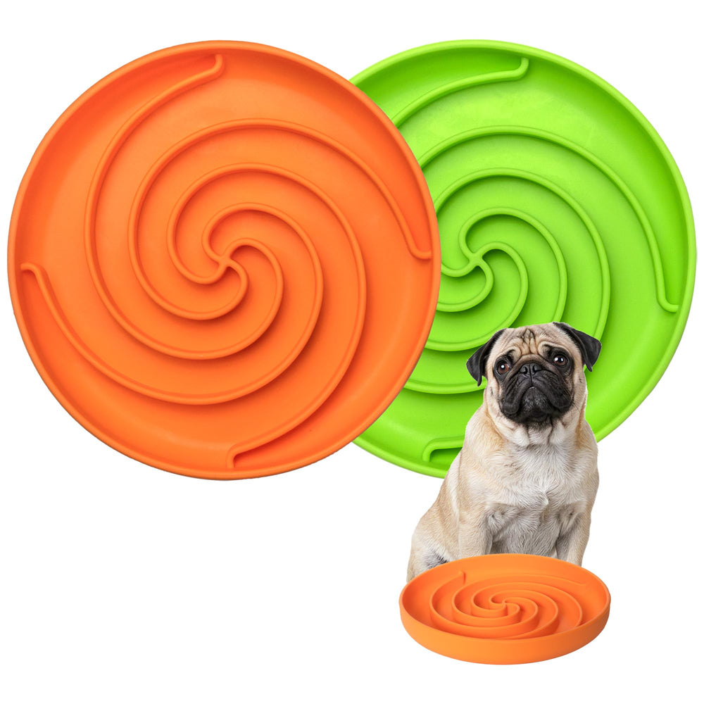 Bol Bifeaw puzzle lent en silicone vert, stimule l'esprit pendant le repas du chien.