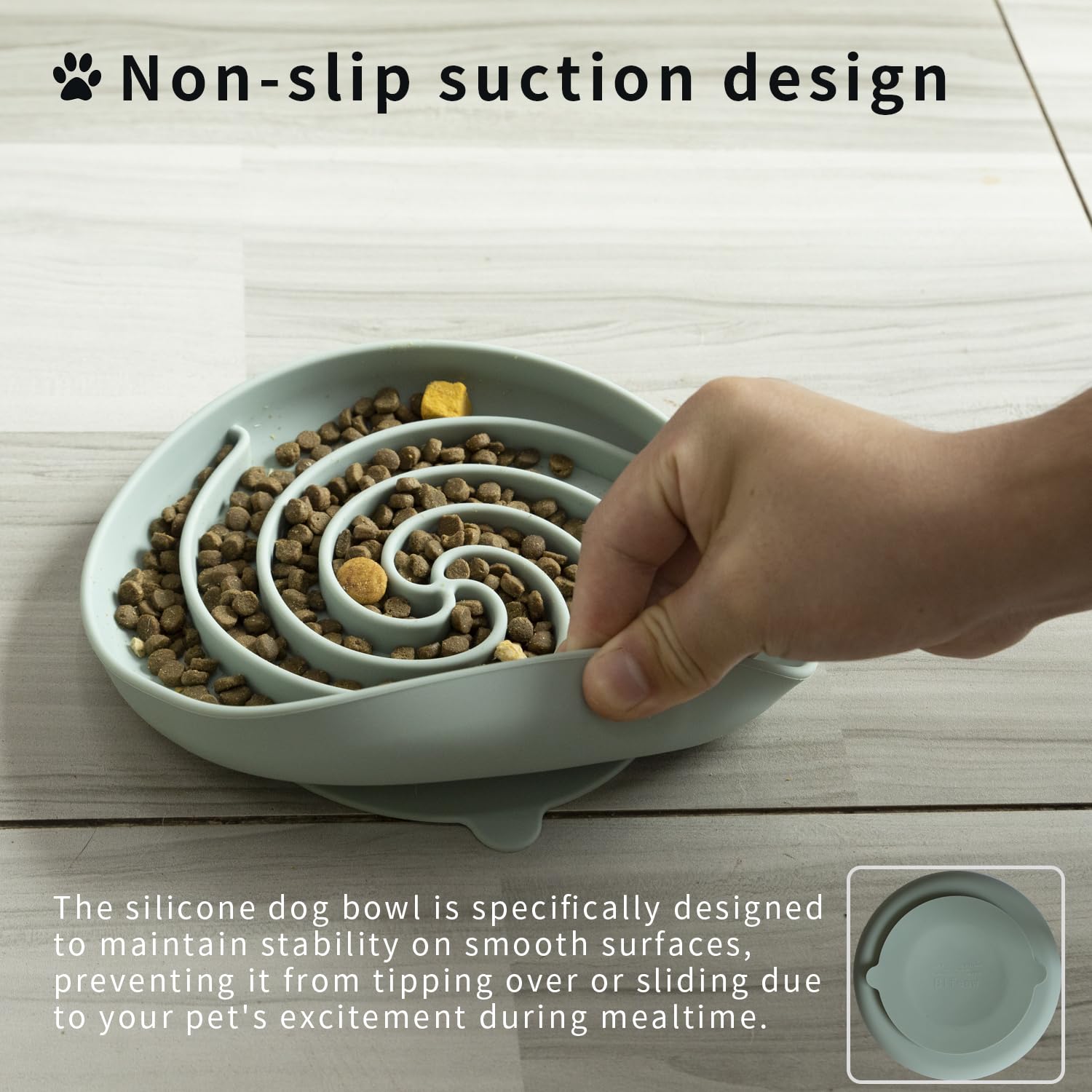 Le design puzzle stimule l’esprit du chien pendant le repas