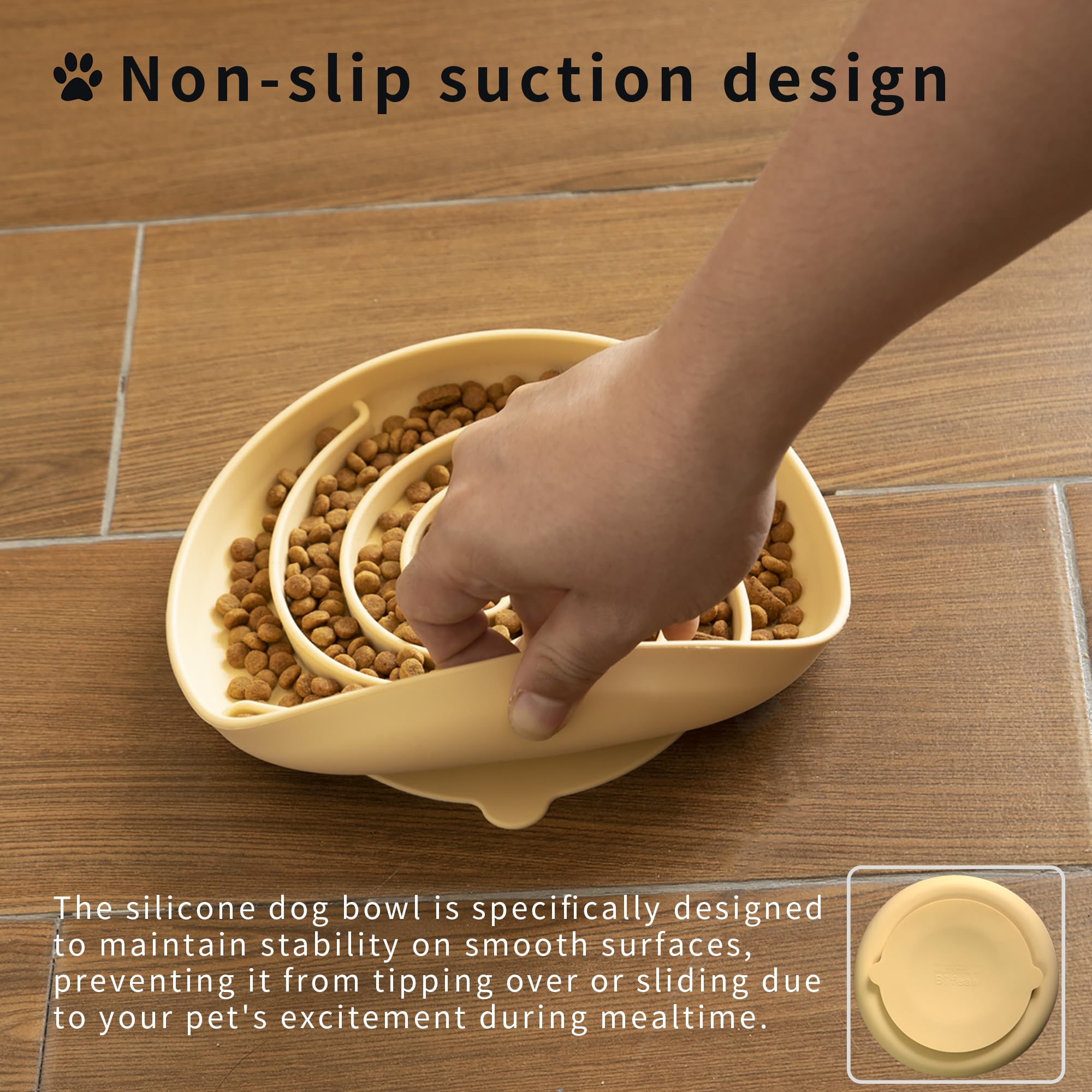 Gamme lente Bifeaw avec grille puzzle en gros plan, stimule l’esprit pendant le repas.