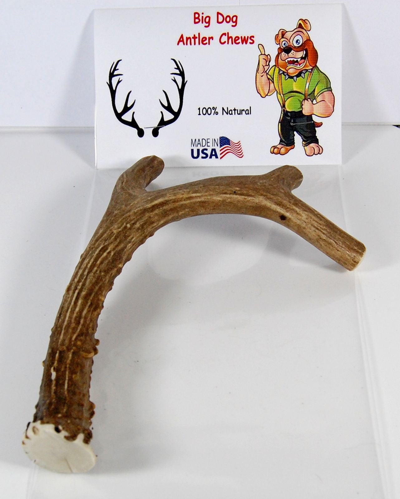 Big Dog Antler Chews provenance États-Unis, qualité de source locale.