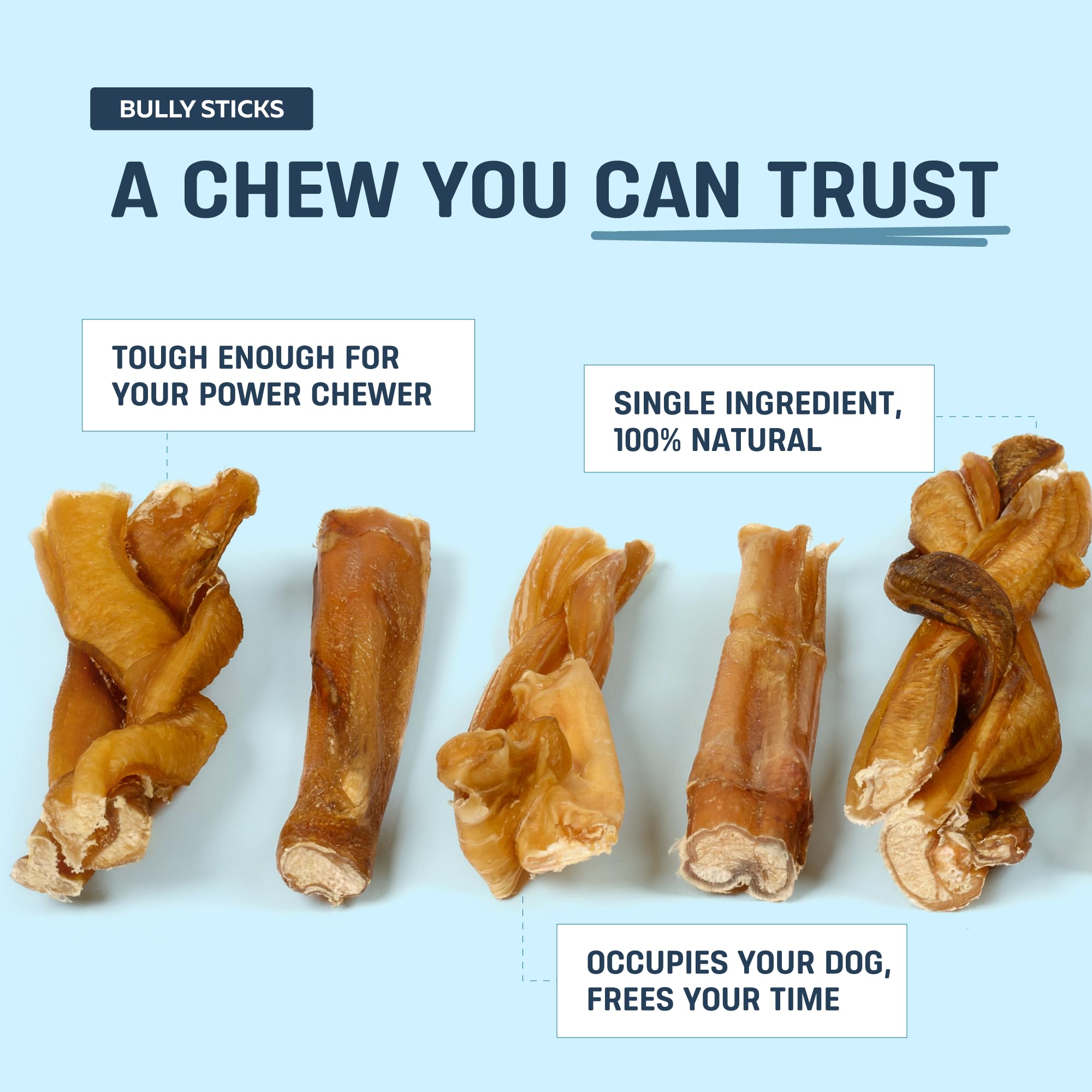 Big Lu bouchées-tressees-2-4-pouces, friandise durable et agréable pour chiens.