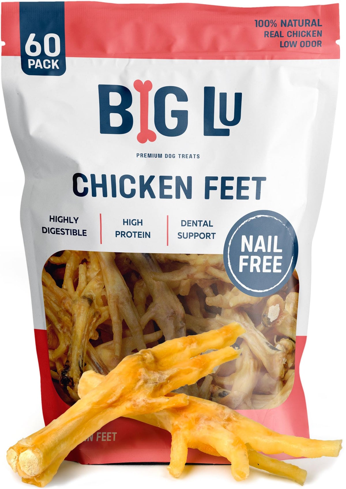 Big Lu pattes de poulet sans griffes en emballage prêt à l'emploi
