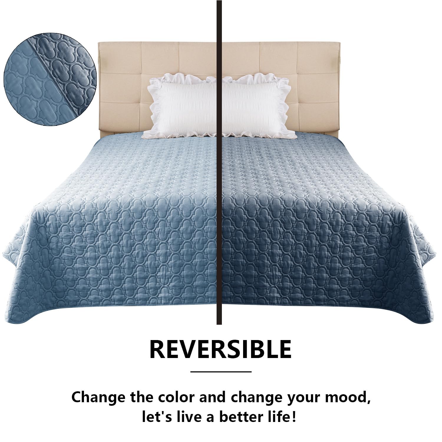 Couverture Bigbeer reversible offre deux couleurs pour varier le style.