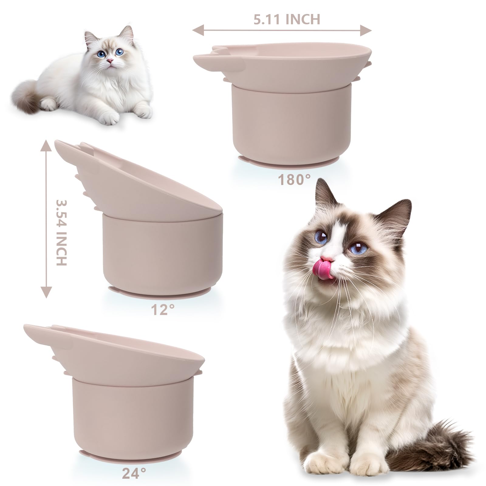 Bikabpet bol chat face adorable, design mignon qui égaye les repas.