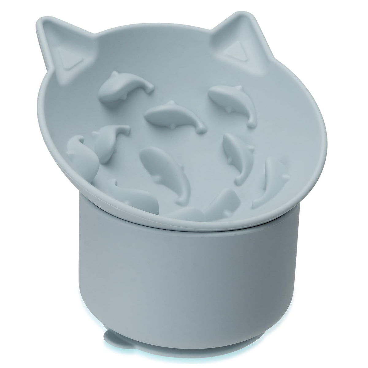 Bikabpet bol chat silicone élevé et incline pour une meilleure posture lors des repas
