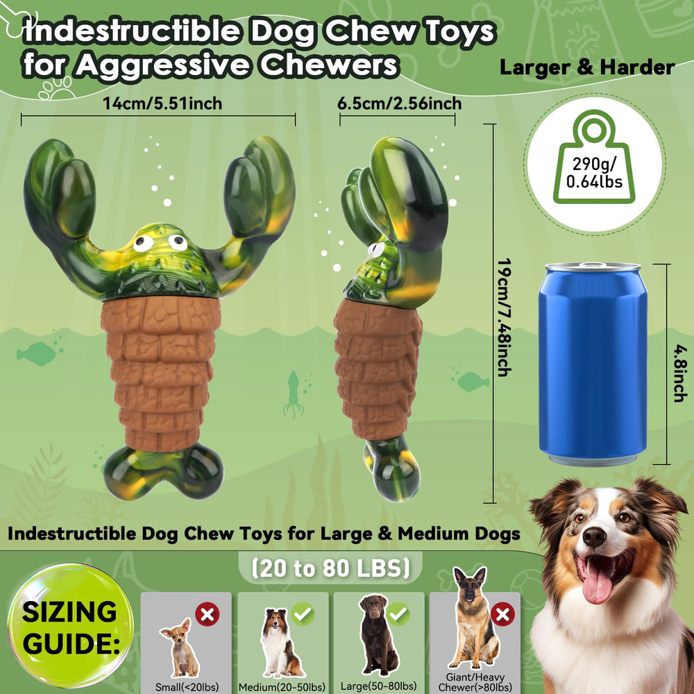 BIKIISEN Homard 14-centimetres, jouet mordant parfait pour gros chiens.