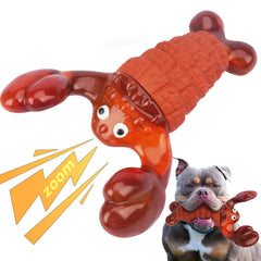 Jouet langouste BIKIISEN durable pour gros chiens qui mâchent fort.