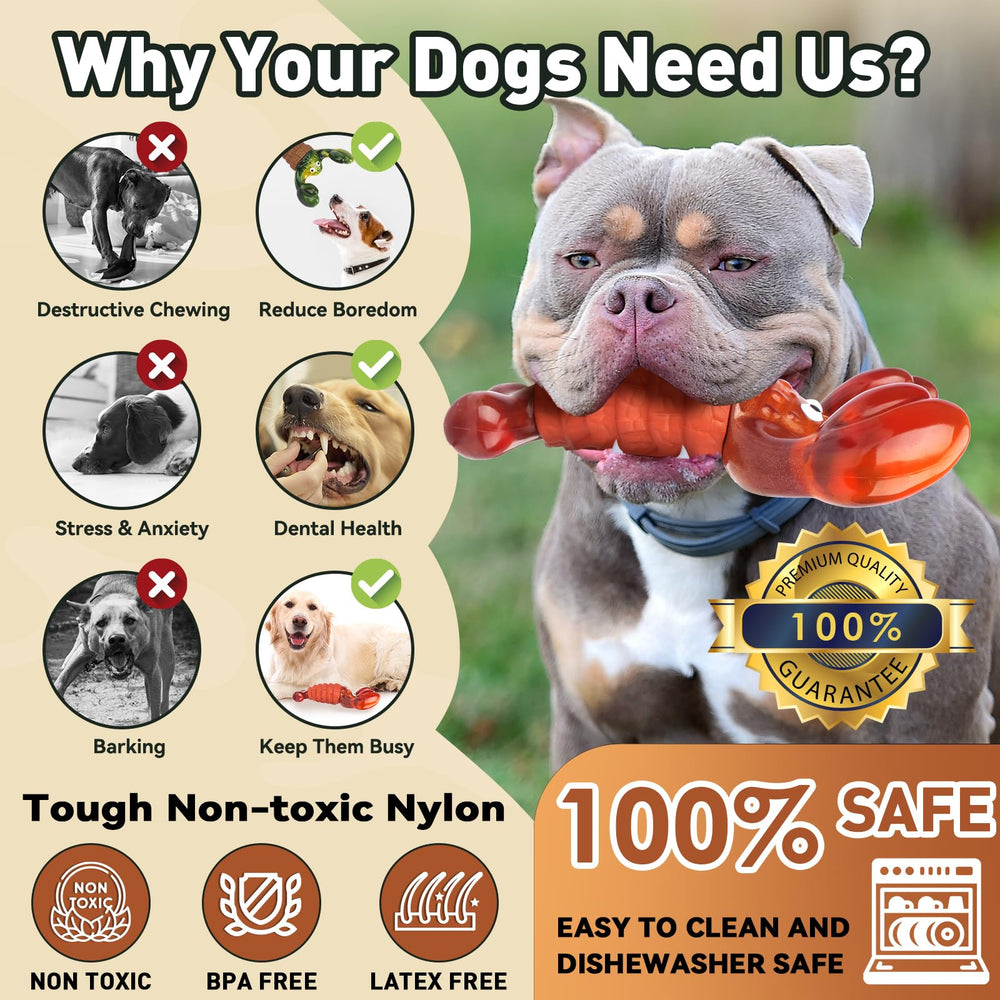 Jouet langouste BIKIISEN grande taille idéal pour chiens de grandes races.