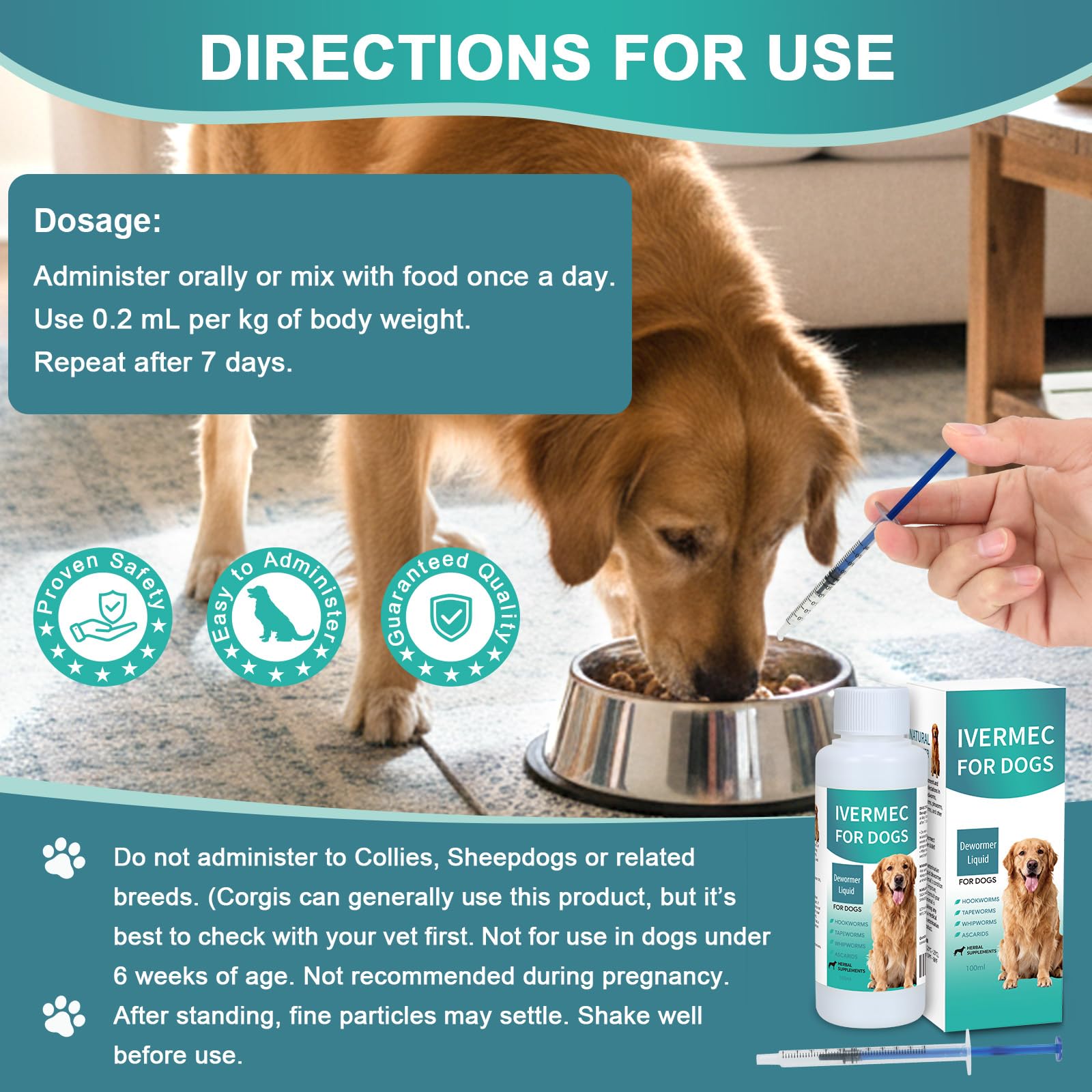 BiKontrun DEWORMER pour chien — emballage clair et ingrédients listés.