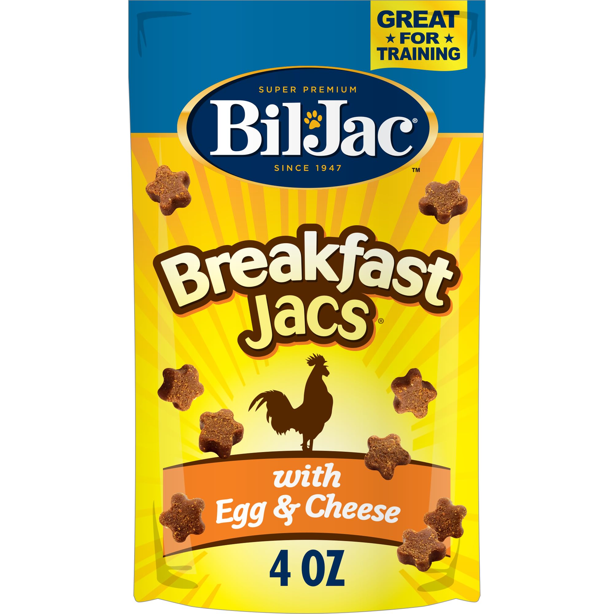 Bil-Jac Breakfast Jacs friandises douces œuf-fromage, idéales pour le rituel matin.