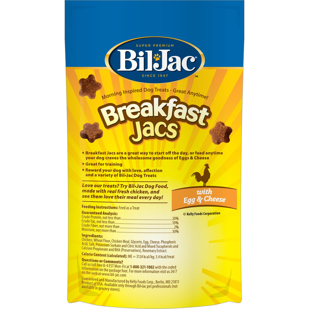 Bil-Jac Breakfast Jacs texture tendre et moelleuse, faciles à mâcher pour tous les chiens.