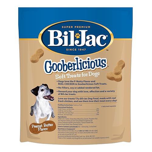 Gooberlicious de Bil-Jac saveur cacahuète naturelle, récompense savoureuse pour chien.