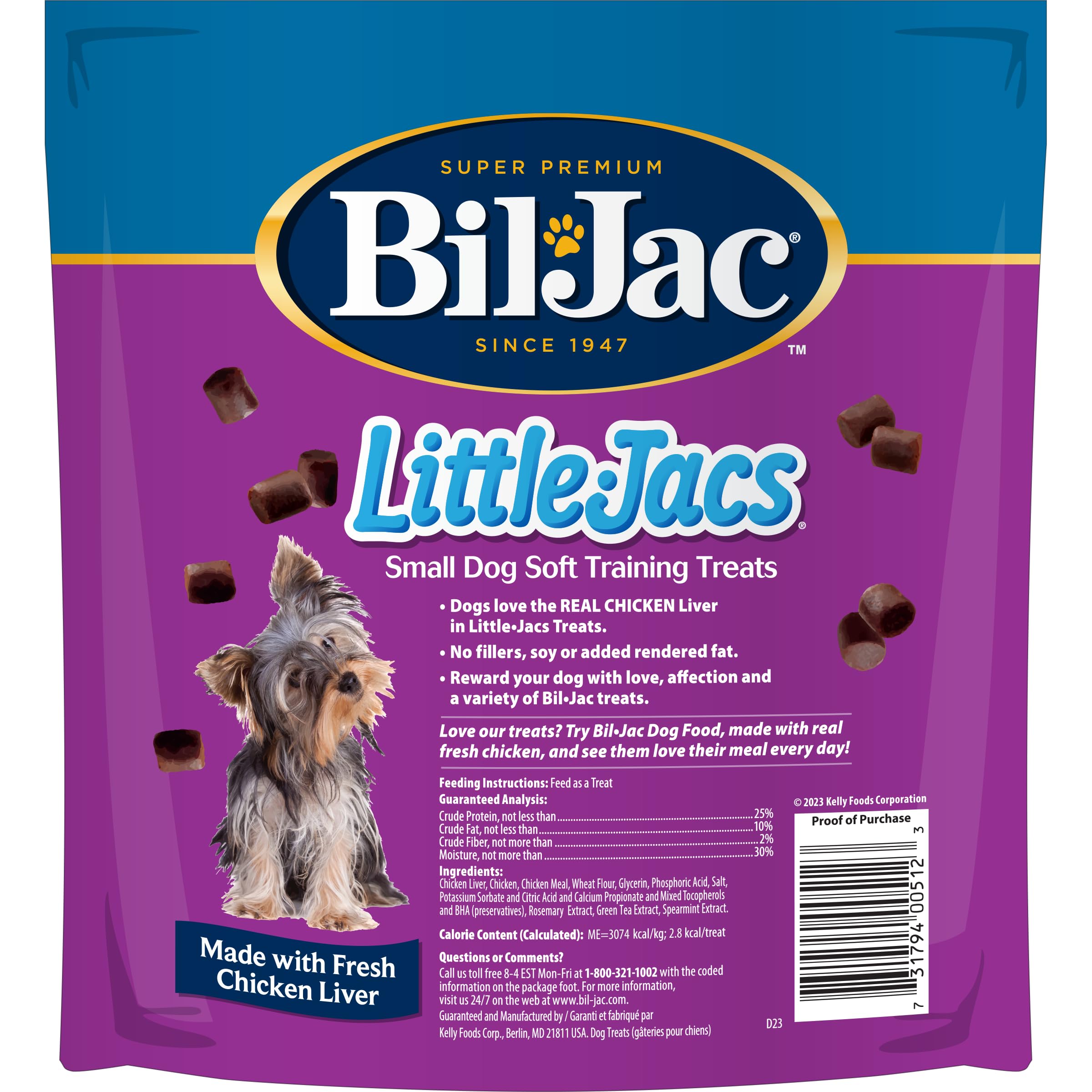 Texture douce et moelleuse adaptée pour chiots et petites races Bil-Jac.