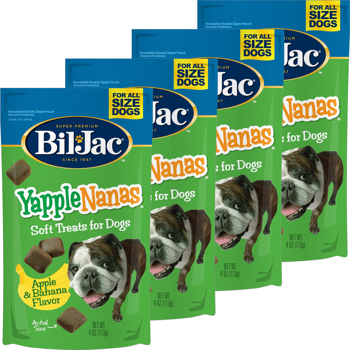 Bil-Jac Yapple-Nanas emballage 4oz, pratique et prêt à l'achat.