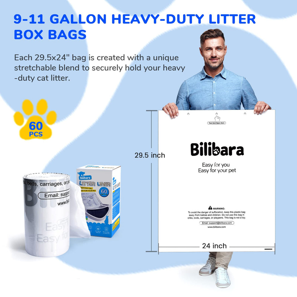 Bilibara sac liner pour bac auto-nettoyant en action