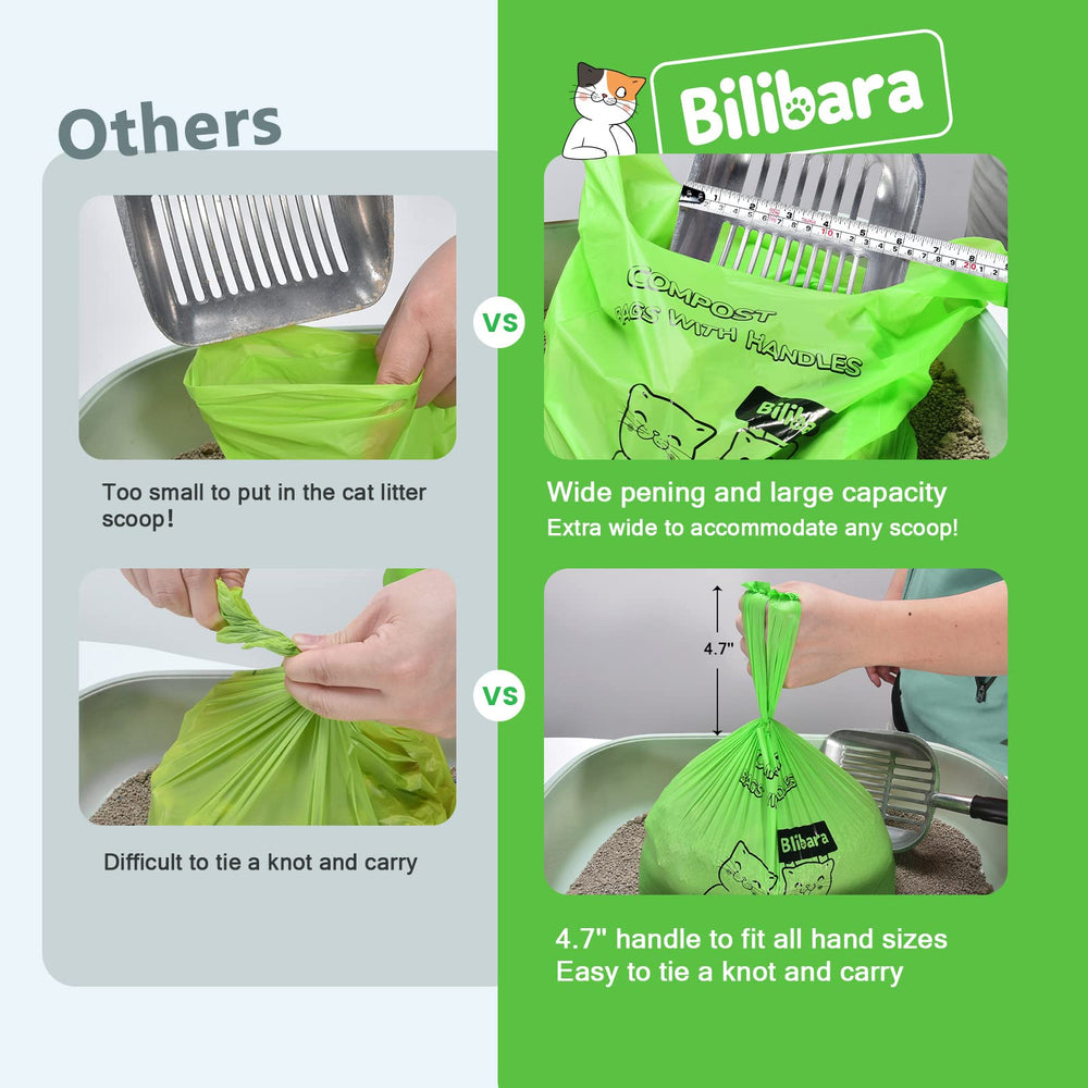 Bilibara sacs crottes chat étanches et résistants pour éviter les fuites