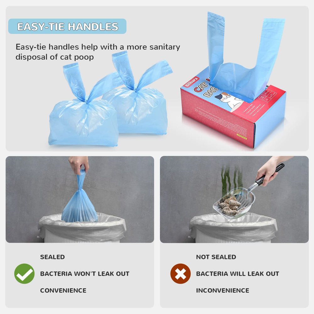 Bilibara sacs litière chat ultra épais pour retenir les déchets.