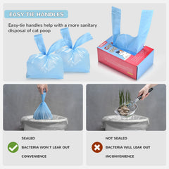 Bilibara sacs litière chat ultra épais pour retenir les déchets.