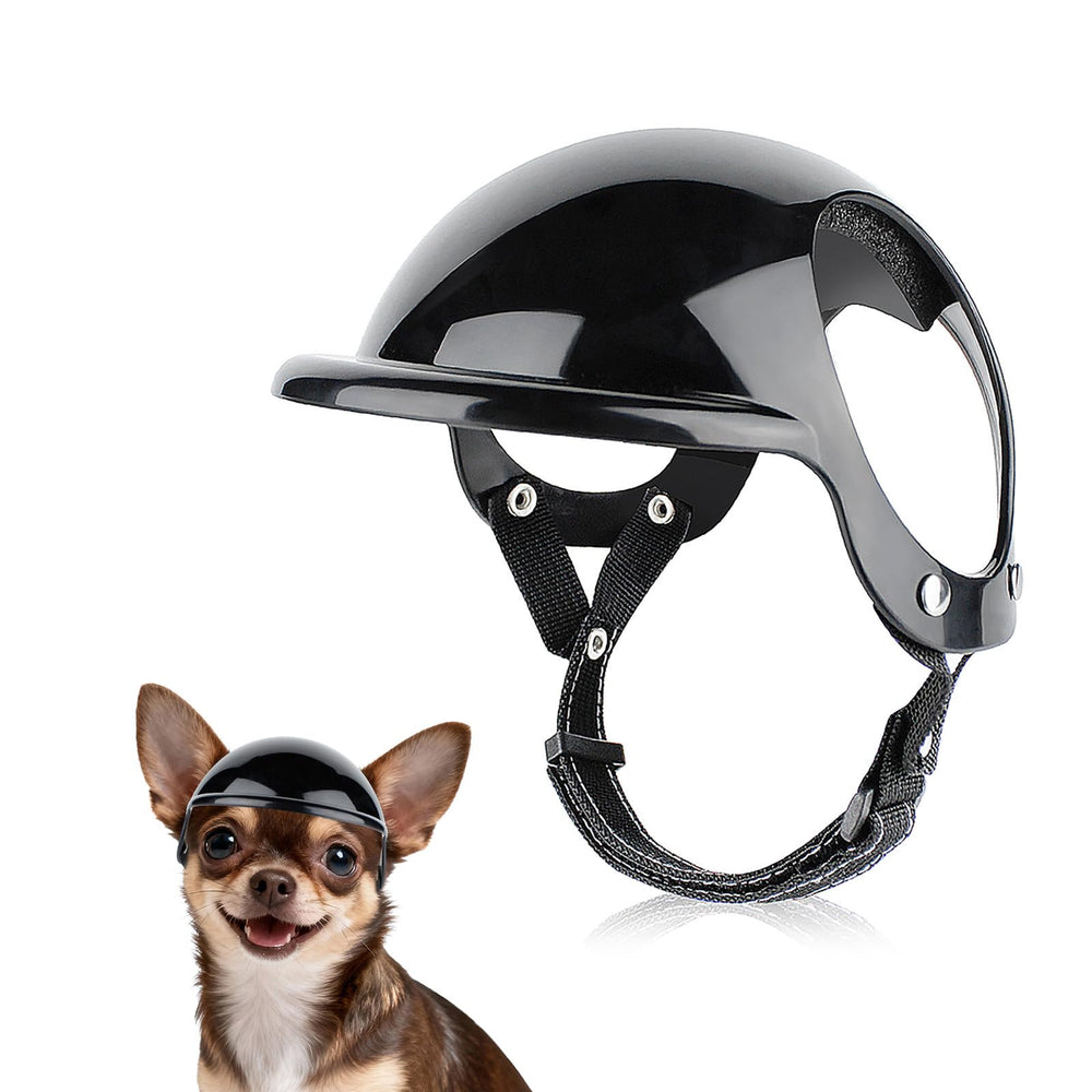Casque Billionchains pour chien tres petit avec oreilles visibles, confort accru lors des sorties.
