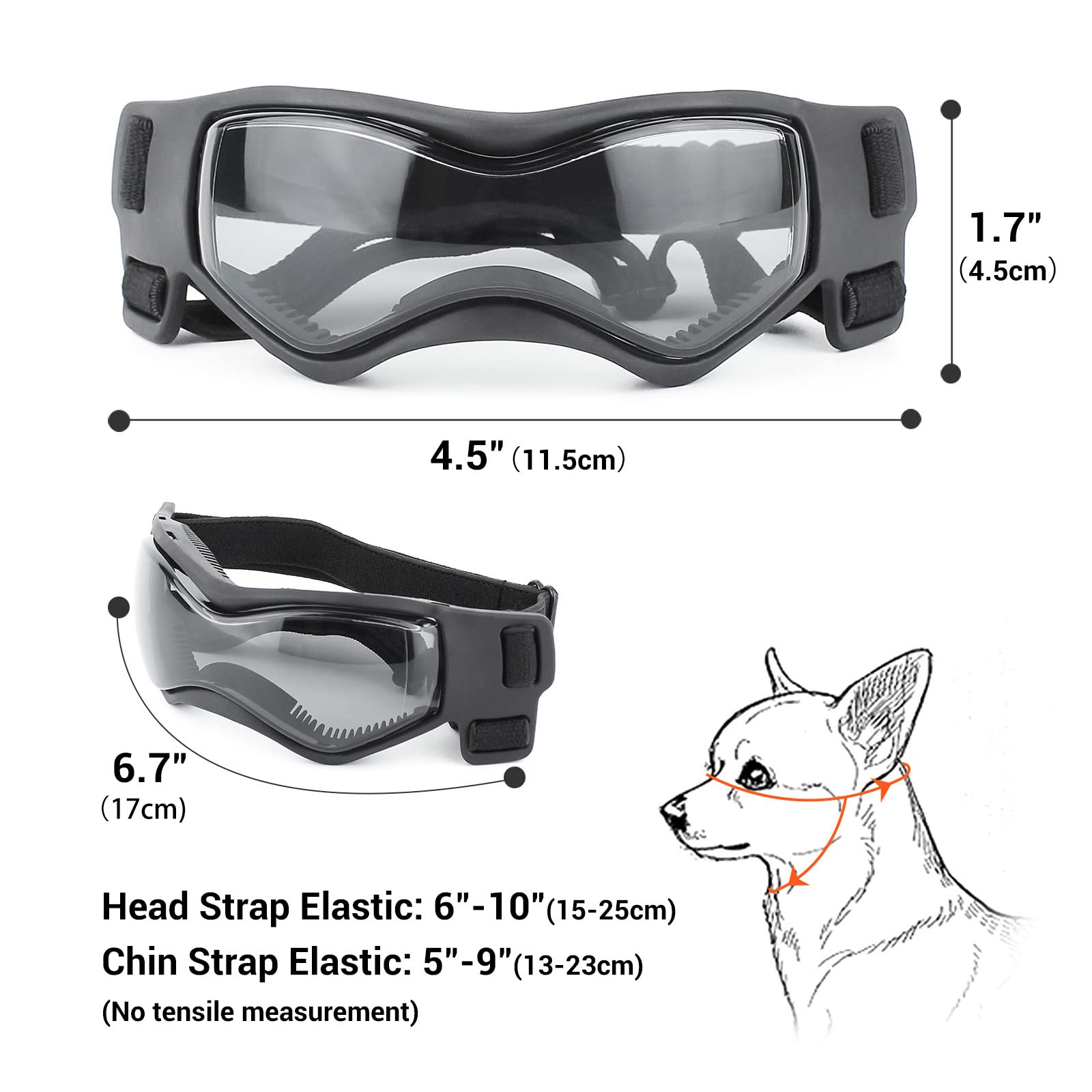 Lunettes Billionchains en silicone doux pour le museau, confort durable.