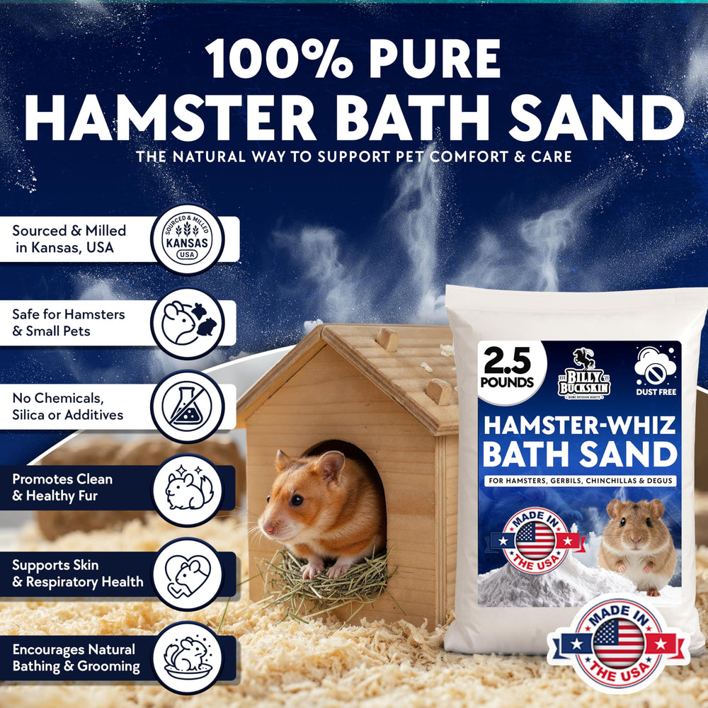 Billy Buckskin Hamster - cendre volcanique: soin doux pour peau et fourrure.