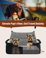 Bilypaws siège-auto duo chiens; espace intérieur confortable pour deux chiens jusqu'à 30 livres chacun.