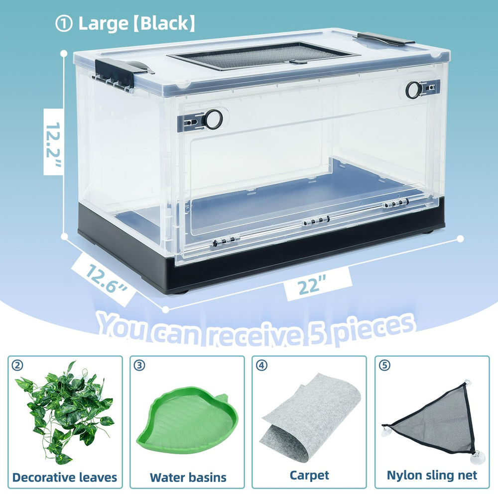 Binano terrarium reptile ventilation par maille avec ouvertures d'air.