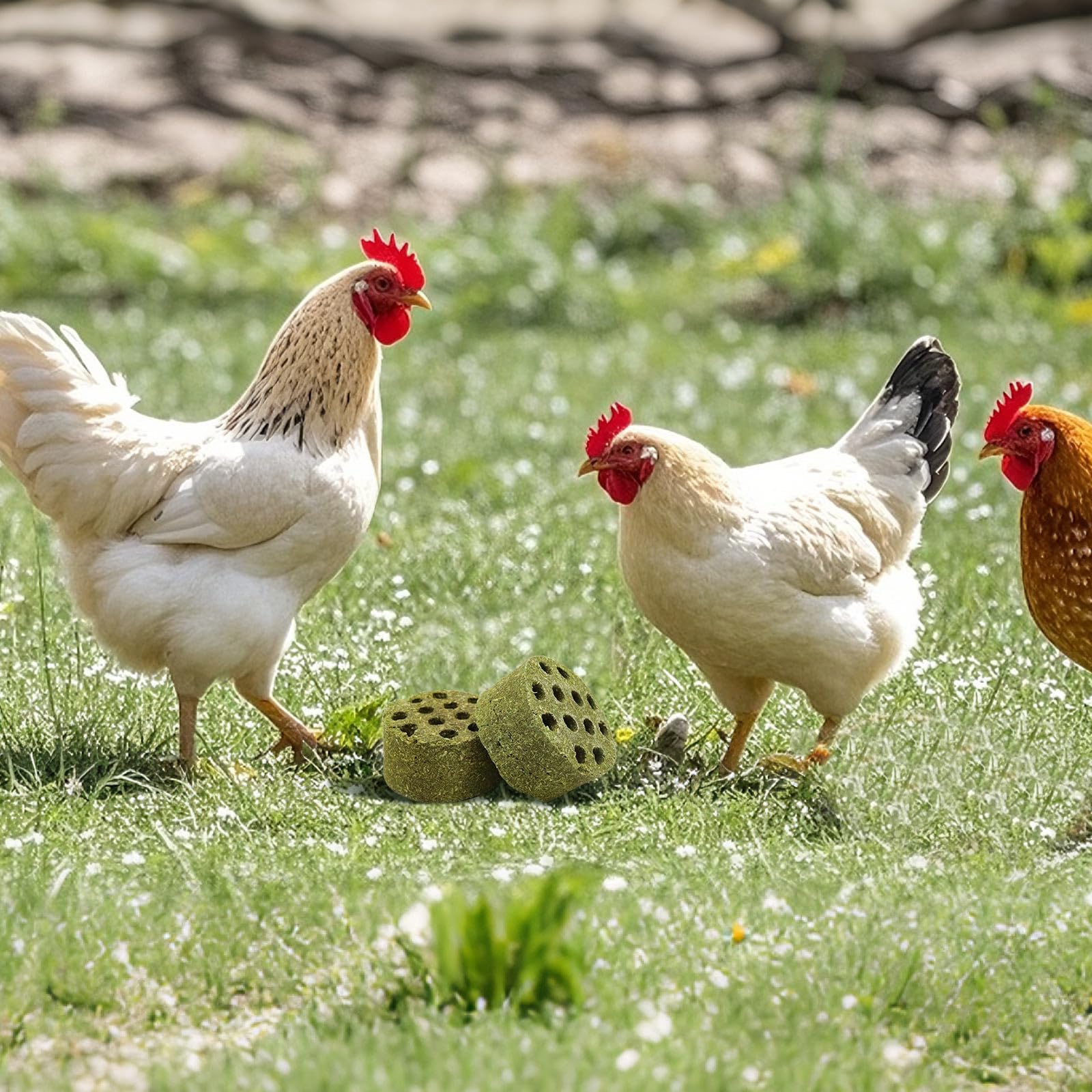 BingegePet bloc-timothy-enrichissement-poules: aide à réduire l'ennui et favoriser l'activité.