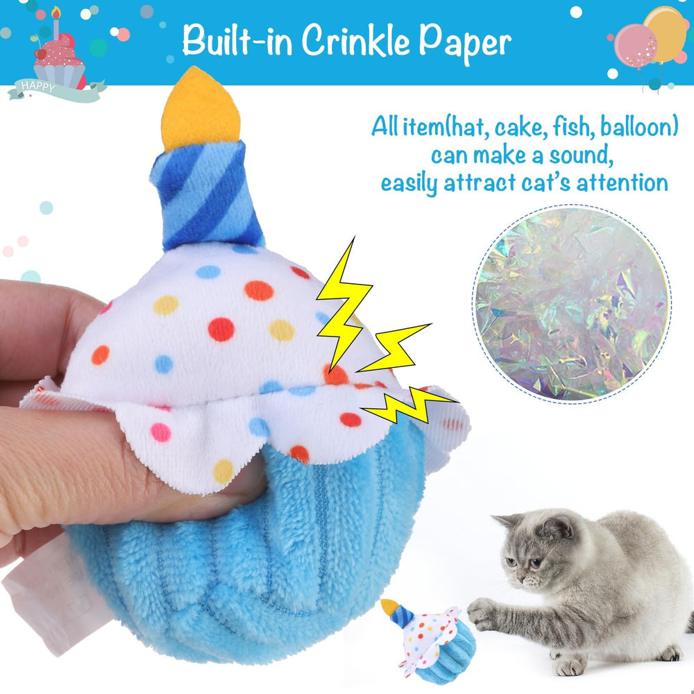 Jouet gâteau BINGPET pour chat, doux et moelleux, incite à la mastication et au jeu