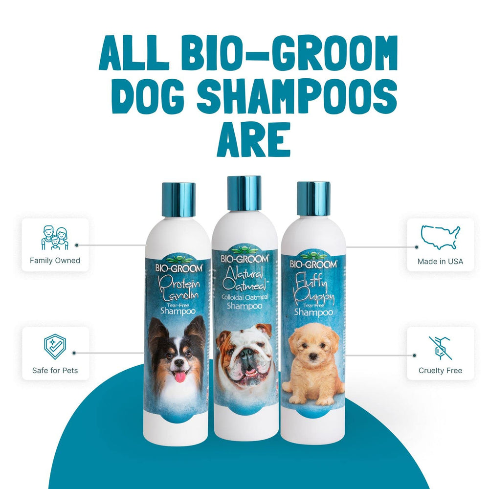 Chien au bain, douceur et propreté avec le Shampoing Bio-Groom Avoine