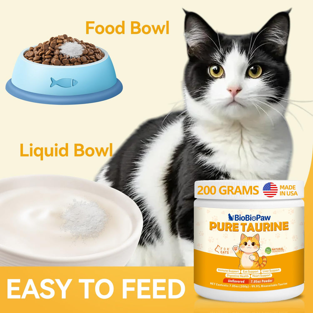 Utilisation quotidienne simple de BioBiopaw Taurine pour chats