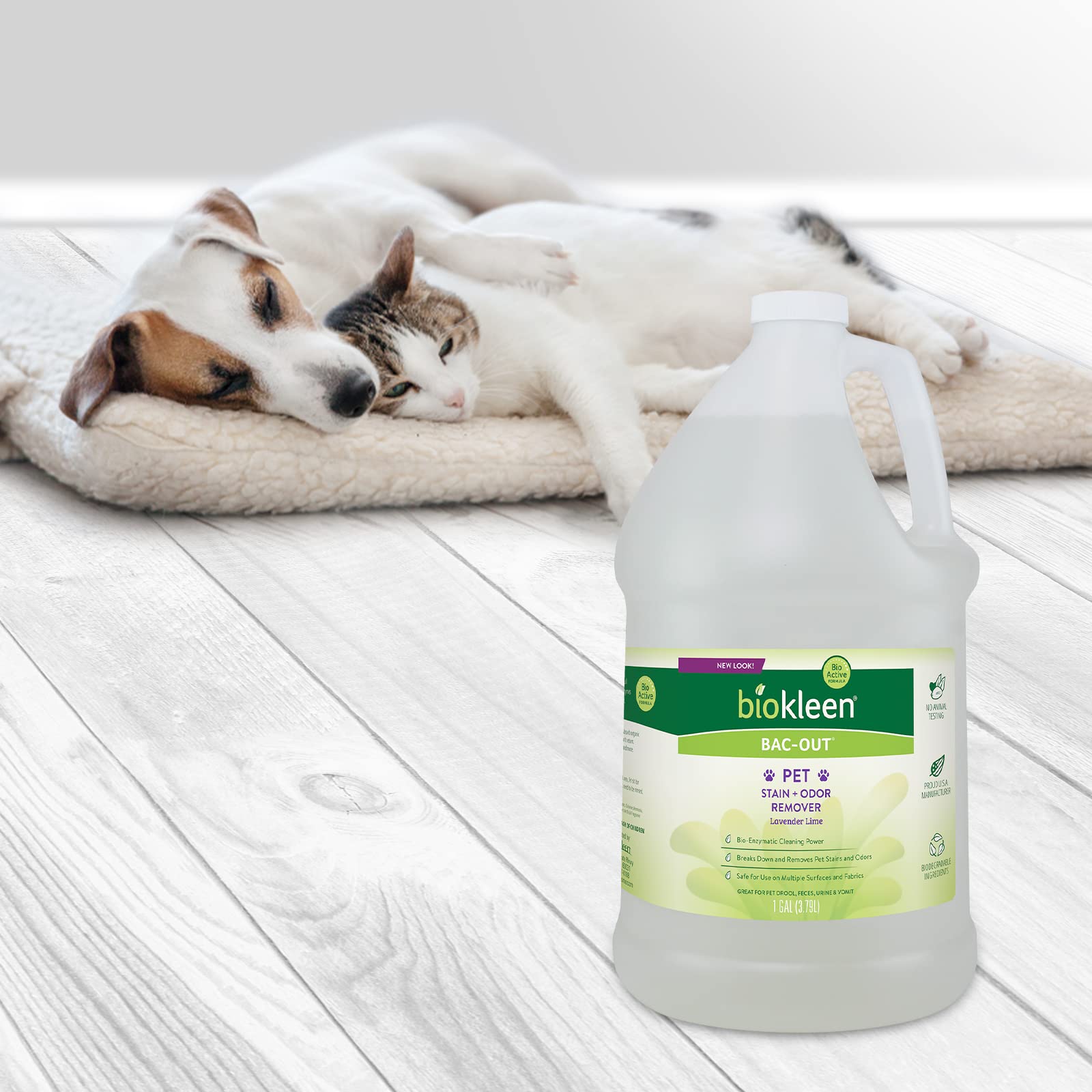 Biokleen Bac-Out : sécurité pour chiens et chats lors du nettoyage.