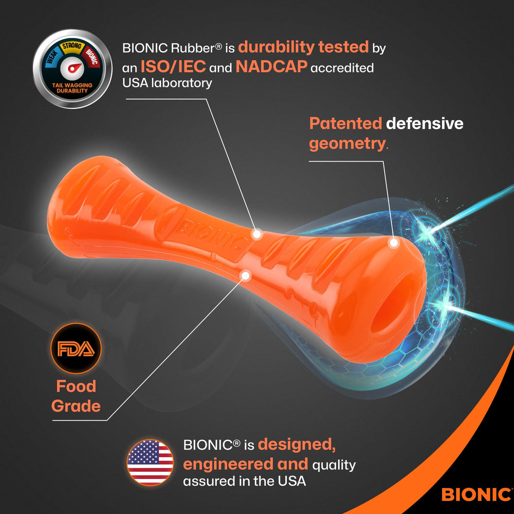 Jouet BIONIC Urban Stick, démontrant capacité de rebond et flotter pour le jeu.