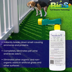 BioTurf BioS+ nettoyant efficace sur gazon artificiel et pelouse naturelle.